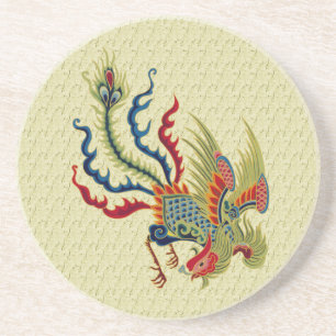 Chinesischer Rooster Art Animal Untersetzer