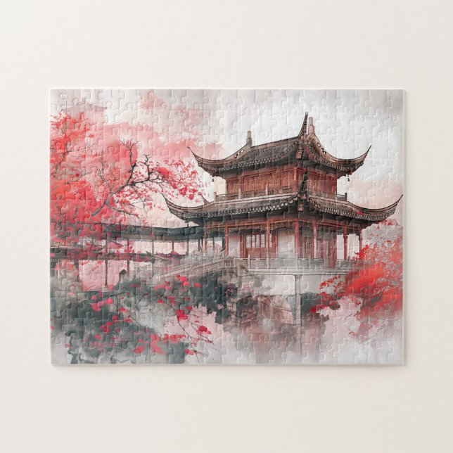 Chinesischer Rotapfel von Temple Puzzle (Horizontal)