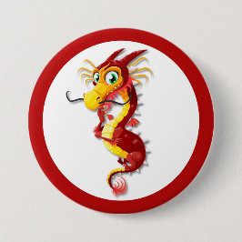 Chinesischer Roter Drache Button