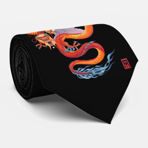 Chinesischer roter Drache Krawatte