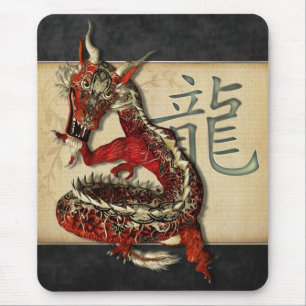Chinesischer roter Drache Mousepad