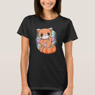 Chinesischer Roter Panda mit Niedlichem Chibi-Zaub T-Shirt