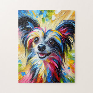 Chinesischer Schopfhund Acryl Druck Hunde Liebhabe Puzzle