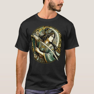 Chinesischer Schwertkämpfer Jugendstil T-Shirt