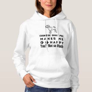 Chinesischer Shar Pei freut mich, nicht so sehr Hoodie
