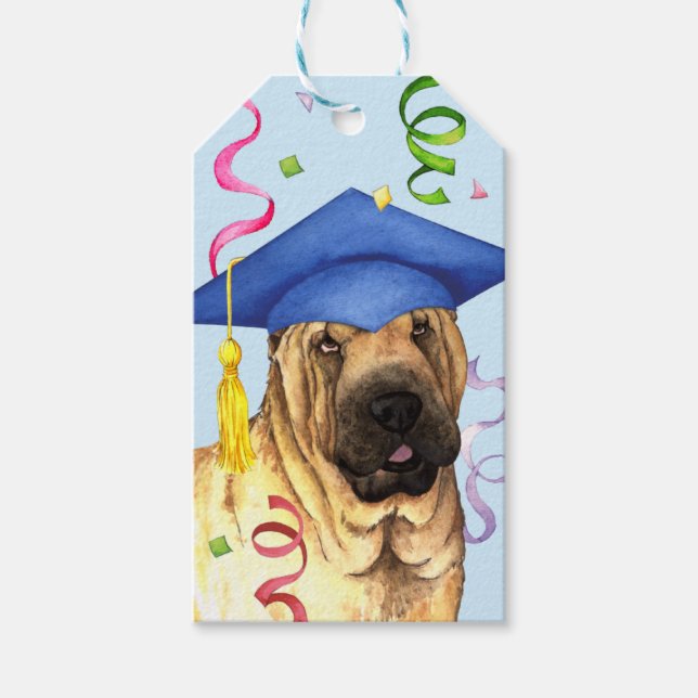 Chinesischer Shar-Pei-Graduat Geschenkanhänger (Vorderseite)