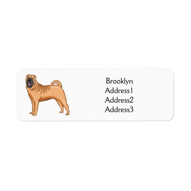 Chinesischer Shar-Pei-Hund-Cartoon (Vorne)