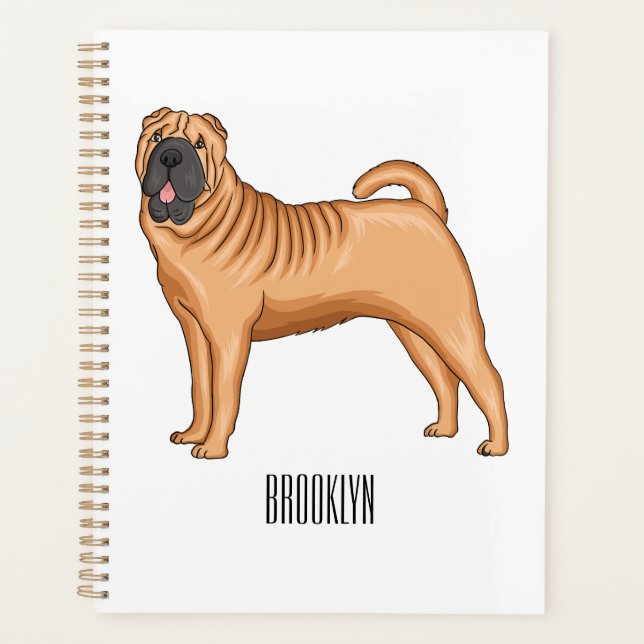Chinesischer Shar-Pei-Hund-Cartoon Planer (Vorderseite)