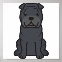 Chinesischer Shar-Pei-Hund-Cartoon
