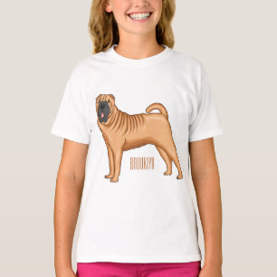 Chinesischer Shar-Pei-Hund-Cartoon T-Shirt
