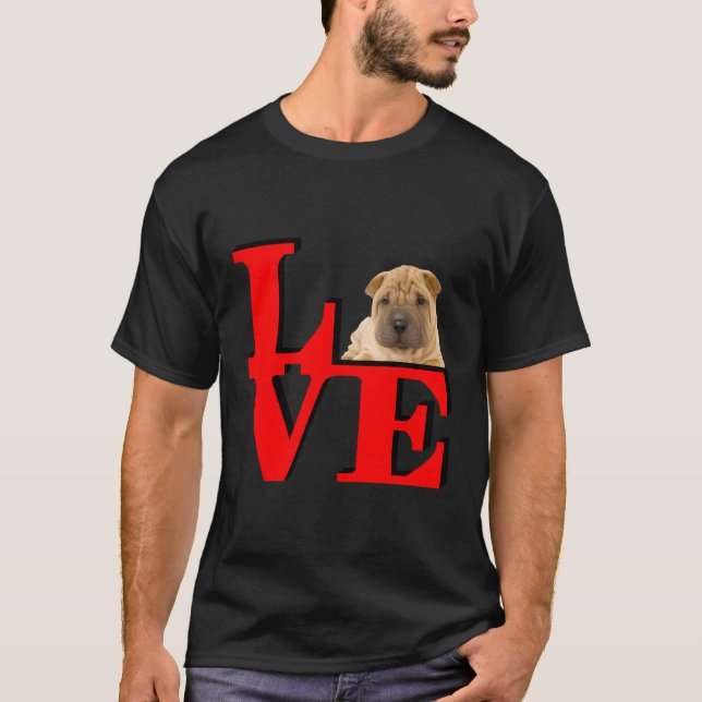 Chinesischer Shar Pei Liebe Park I Liebe Mein Hund T-Shirt (Vorderseite)