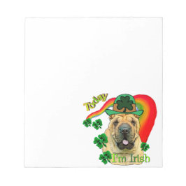 Chinesischer Shar-Pei St. Patrick's Day Notizblock