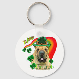Chinesischer Shar-Pei St. Patrick's Day Schlüsselanhänger
