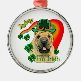 Chinesischer Shar-Pei St. Patrick's Day Silbernes Ornament