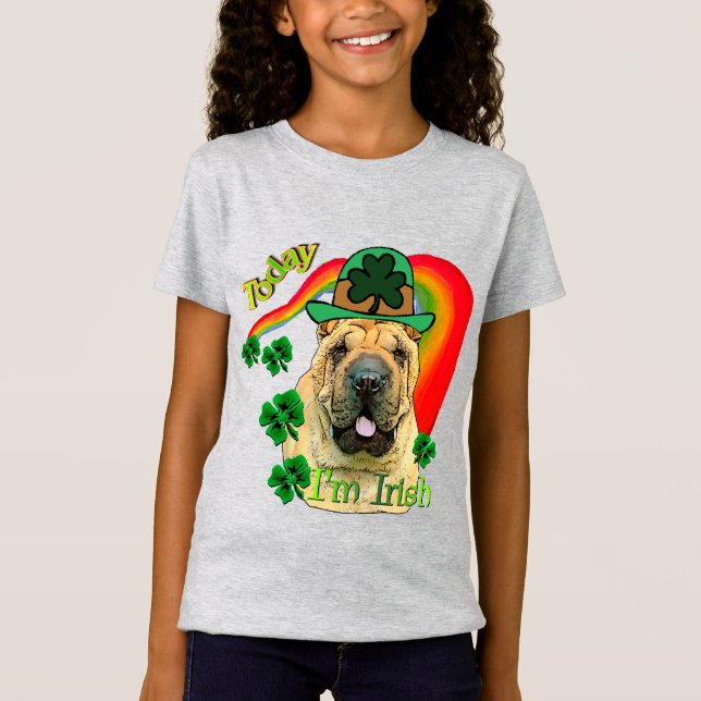 Chinesischer Shar-Pei St. Patrick's Day T-Shirt (Vorderseite)