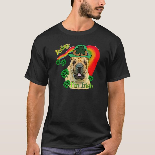 Chinesischer Shar-Pei St. Patrick's Day T-Shirt (Vorderseite)