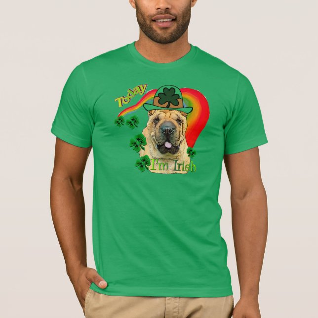 Chinesischer Shar-Pei St. Patrick's Day T-Shirt (Vorderseite)