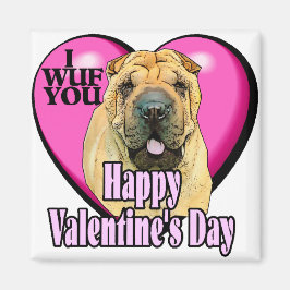 Chinesischer Shar-pei-Valentinstag Magnet