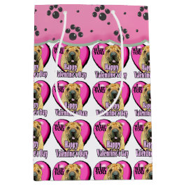 Chinesischer Shar-Pei-Valentinstag Mittlere Geschenktüte