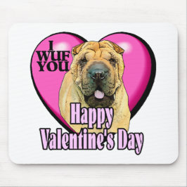 Chinesischer Shar-pei-Valentinstag Mousepad