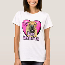Chinesischer Shar-pei-Valentinstag T-Shirt