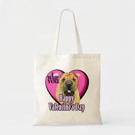 Chinesischer Shar-Pei-Valentinstag Tragetasche