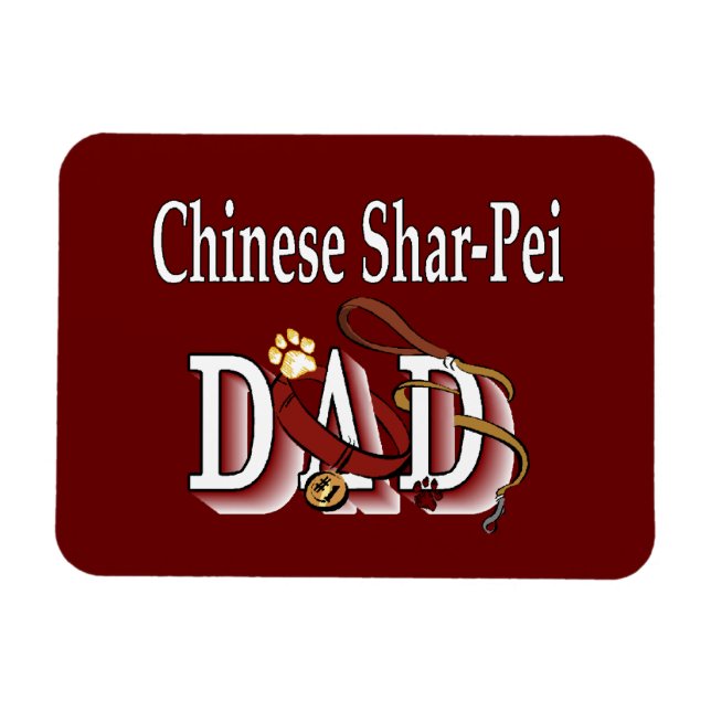 Chinesischer Shar-Pei-VATER Magnet (Horizontal)
