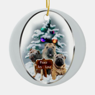 Chinesischer Shar-Pei Weihnachtsgeschenke Ornament