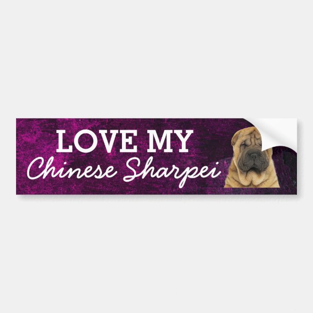 Chinesischer Sharpei-Autoaufkleber Autoaufkleber (Vorne)
