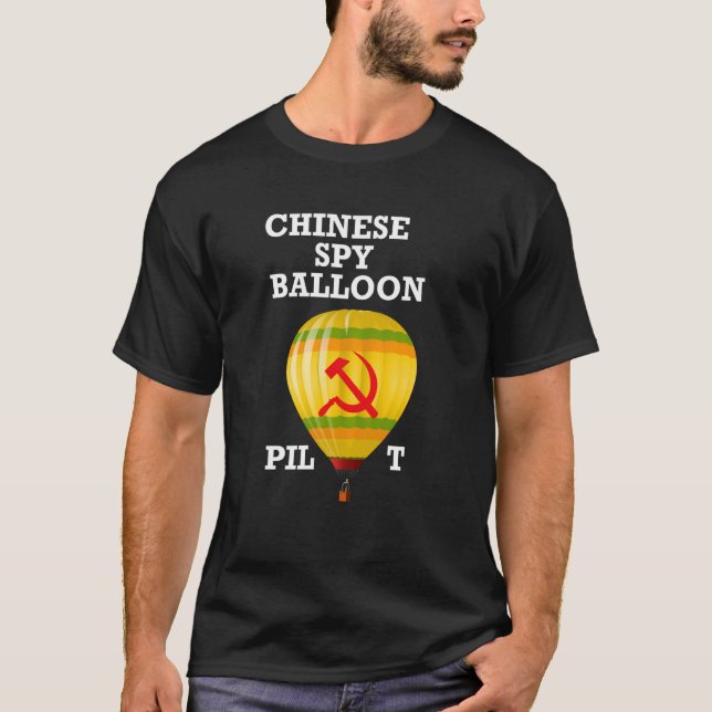 Chinesischer Spionage-Ballon-Pilot Aviator-China U T-Shirt (Vorderseite)