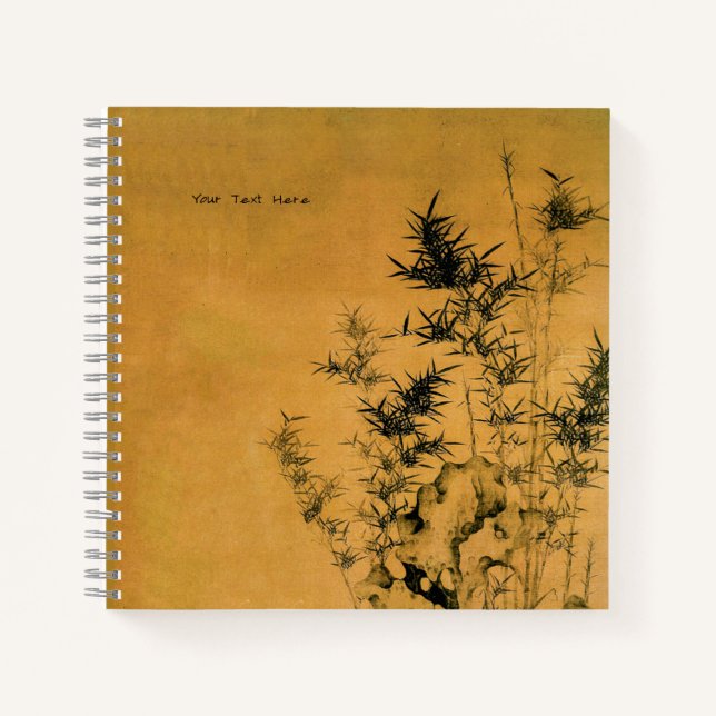Chinesischer Stil Bamboo Harmony Spiral Notebook Notizbuch (Vorderseite)