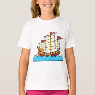 Chinesischer T - Shirt für Segelschiffe