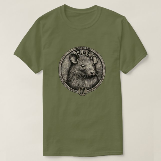 Chinesischer T - Shirt "Rat" (Design vorne)