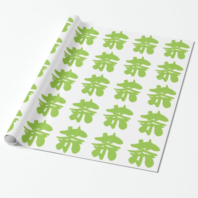 Chinesischer Tee aus Hanzi/Kanji Geschenkpapier (Ungerollt)