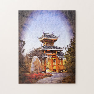 Chinesischer Tempel Jigsaw Puzzle Design