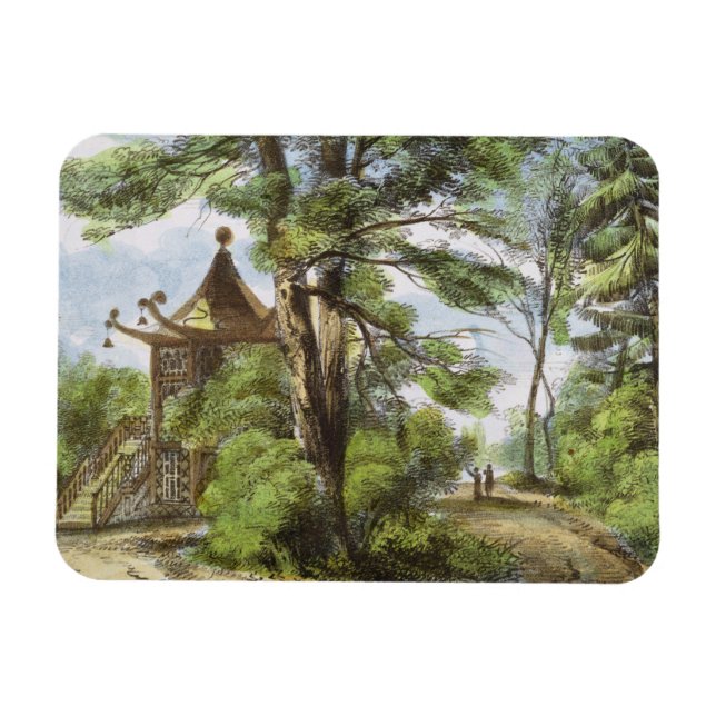 Chinesischer Tempel, Kew Gardens, Teller 13 von "K Magnet (Horizontal)
