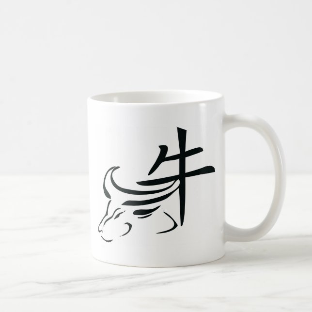 Chinesischer Tierkreis-Ochse Kaffeetasse (Rechts)