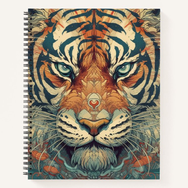 Chinesischer Tiger Notizbuch (Vorderseite)