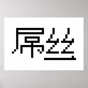 Chinesischer Verlierer / Diaosi 屌丝 Hanzi MEME Poster