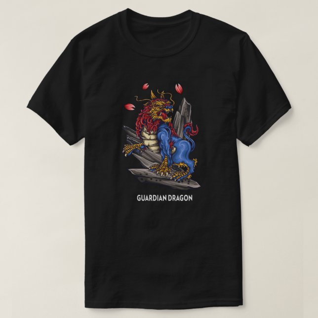 Chinesischer Wächter Lion T-Shirt (Design vorne)