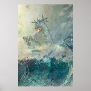 Chinesischer Wasser-Drache Poster