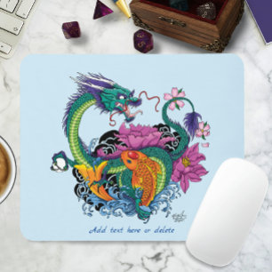 Chinesischer Wasserdrache Koi Fisch Mousepad