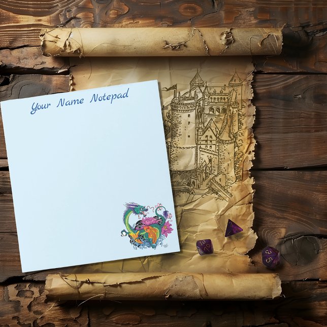 Chinesischer Wasserdrache Koi Fisch Notizblock (Von Creator hochgeladen)