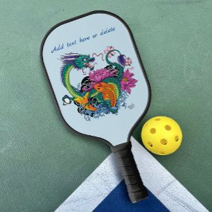 Chinesischer Wasserdrache Koi Fisch Pickleball Schläger