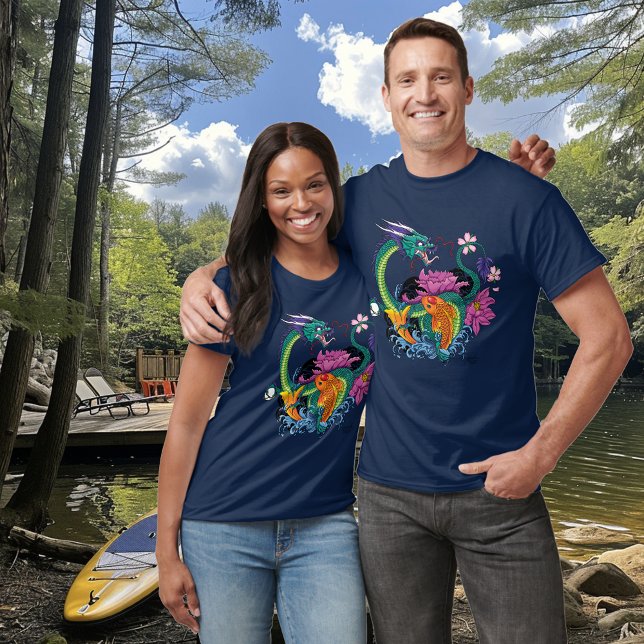 Chinesischer Wasserdrache Koi Fisch T-Shirt (Von Creator hochgeladen)
