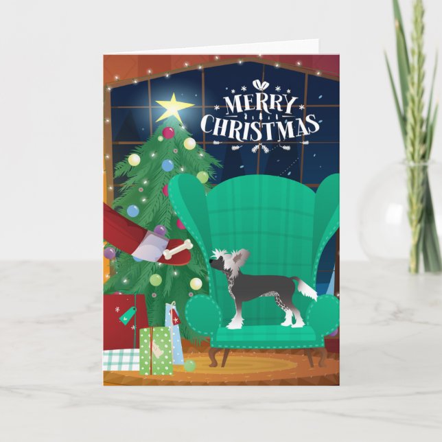 Chinesischer Weihnachtsfeiertag Feiertagskarte (Vorderseite)