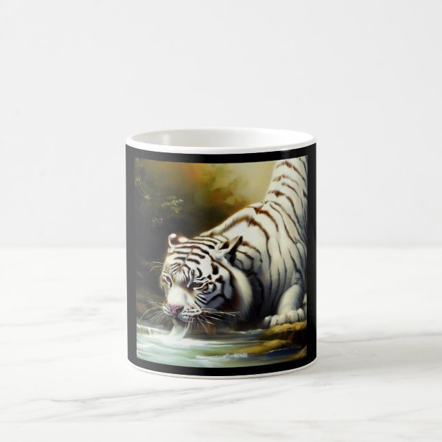 Chinesischer Weißtiger (20) Kaffeetasse (Mittel)