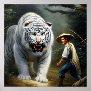Chinesischer Weißtiger (25) Poster