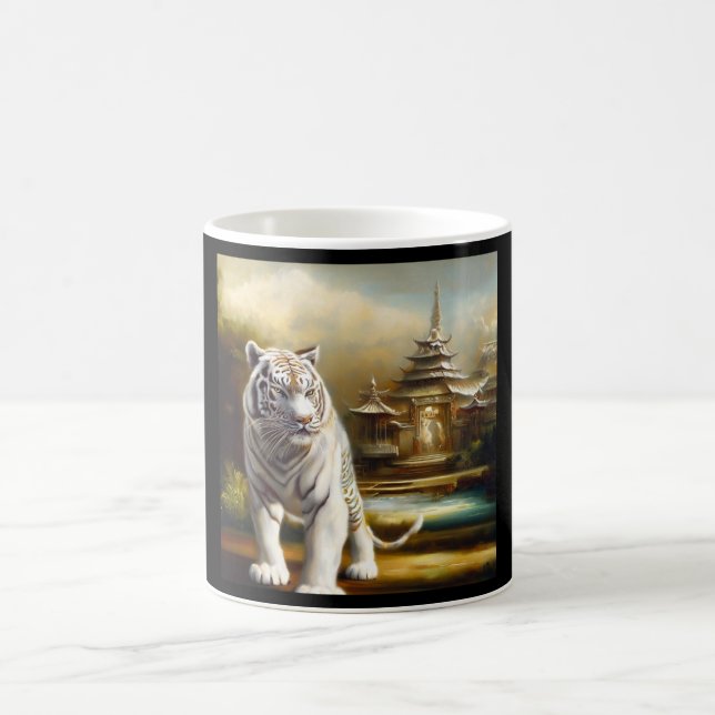 Chinesischer Weißtiger (27) Kaffeetasse (Mittel)