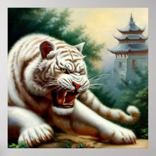 Chinesischer Weißtiger (2) Poster